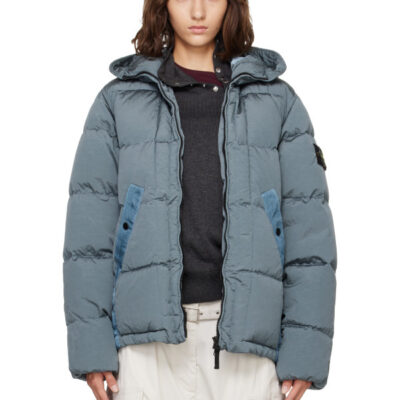 Stone Island Blue 4100019 Nylon Metal ECONYL Down Jacket