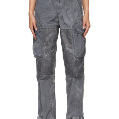Stone Island Gray 3100053 Uneven Pigment Smerigliato Cargo Pants