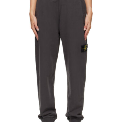Stone Island Gray 6200012 Brushed Organic Cotton Fleece Sweatpants