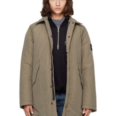 Stone Island Taupe 7100002 Micro Twill Coat