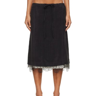 Studio Nicholson Black Alder Midi Skirt