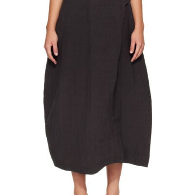 Studio Nicholson Brown Bryde Midi Skirt