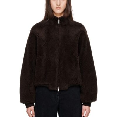 Studio Nicholson Brown Merinillo Curly Shearling Jacket