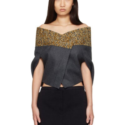 Super Yaya Gray Thalia Wrap Jacket