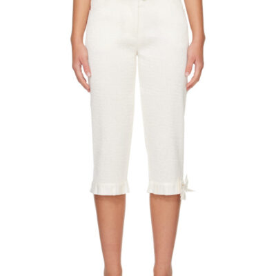Super Yaya Off-White Pantacourt Audrey Trousers