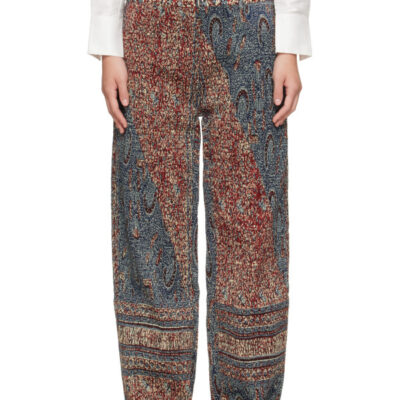 Super Yaya Red & Navy Panarea Trousers