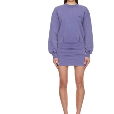 The Attico Purple Light American Fleece Minidress
