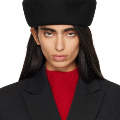 The Frankie Shop Black Noxley Pillbox Hat