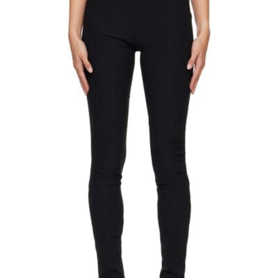 The Frankie Shop Black Reya Flare Leggings