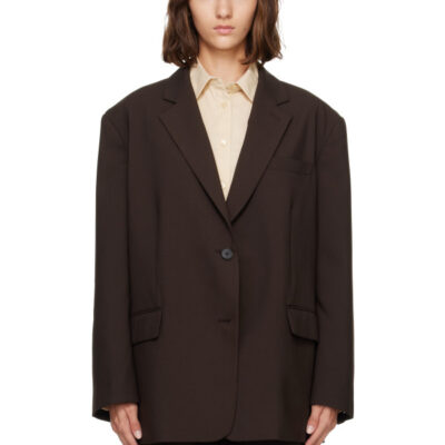 The Frankie Shop Brown Bea Blazer