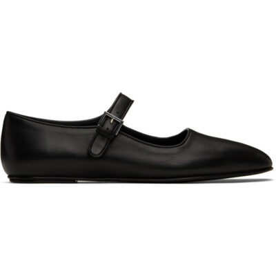 The Row Black Ava Ballerina Flats