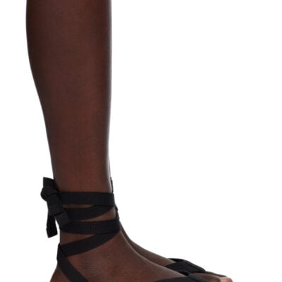 The Row Black Dune Knot Sandals