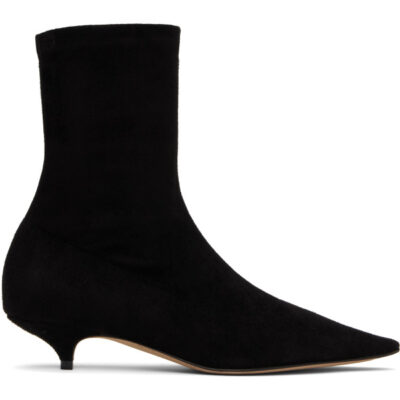 The Row Black Liisa Kitten Boots