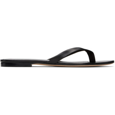 The Row Black Sacha Flip-Flops