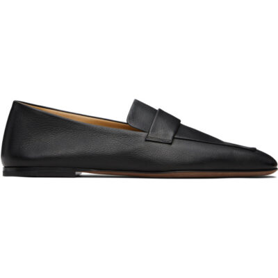 The Row Black Square Loafers
