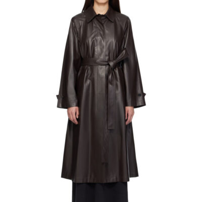 The Row Brown Ryota Leather Coat