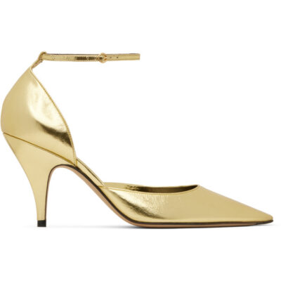 The Row Gold Liisa D'Orsay Heels