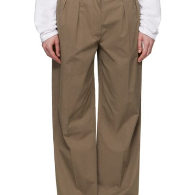 The Row Taupe Alfidis Trousers
