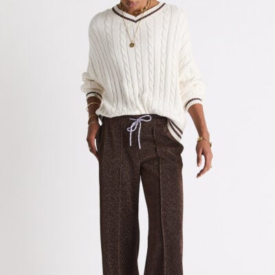 THE UPSIDE Millie V Neck Knit Sweater