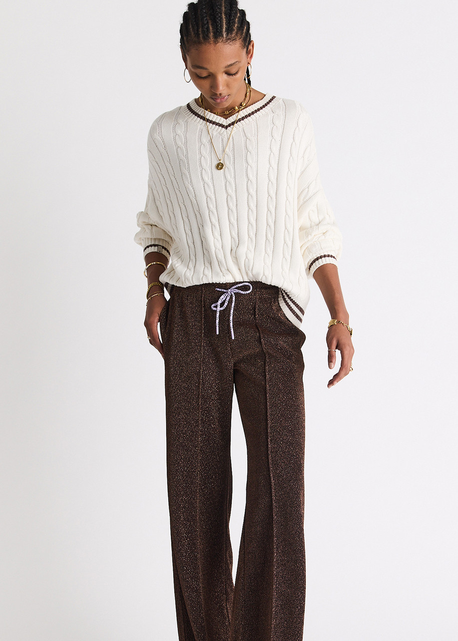 THE UPSIDE Millie V Neck Knit Sweater