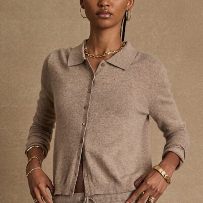 THE UPSIDE Aimee Cashmere Collared Cardi