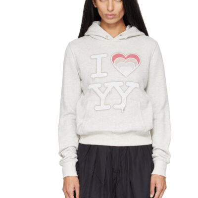 Theopen Product Gray 'I Love Yy' Hoodie