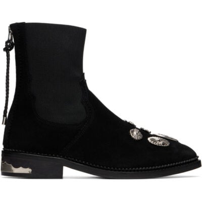 Toga Pulla Black Suede Boots
