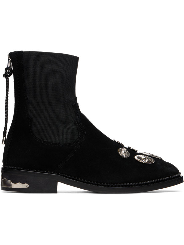 Toga Pulla Black Suede Boots