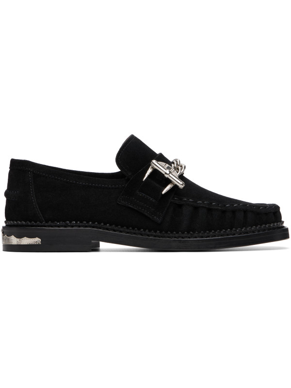 Toga Pulla Black Suede Loafers