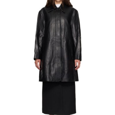 Tonywack Black Half Leather Coat
