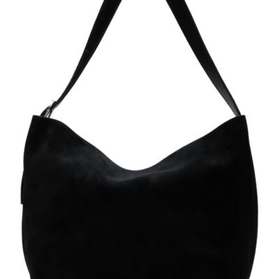 Totême Black Belted Suede Medium Tote
