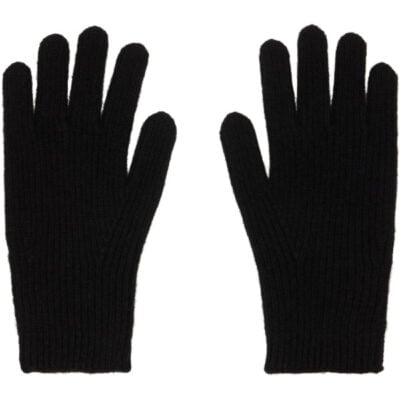 Totême Black Cashmere Gloves