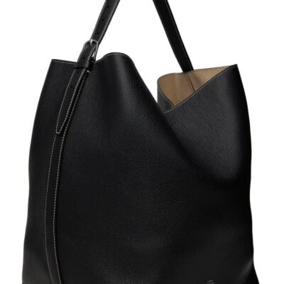 Totême Black Petite Belted Tote