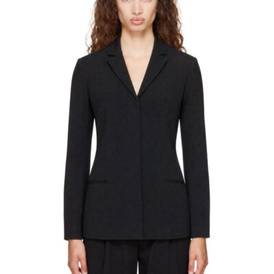Totême Black Slim Wool Blazer