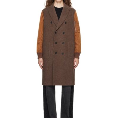 Undercover Brown UP2F1304 Bomber Sleeve Coat