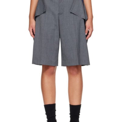 Undercover Gray UP2F1505 Long Panel Shorts