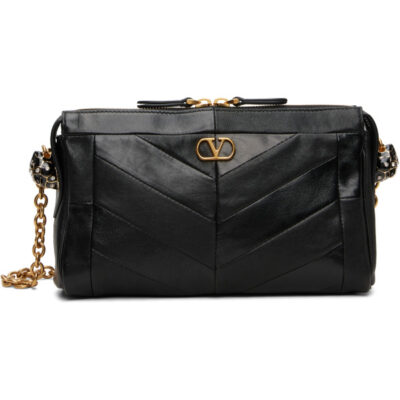 Valentino Garavani Black Panthea Small Shoulder Bag