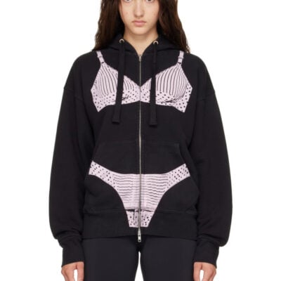 Vaquera Black Trompe L'Oeil Hoodie