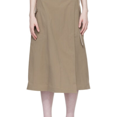 Veilance Beige Lota Midi Skirt