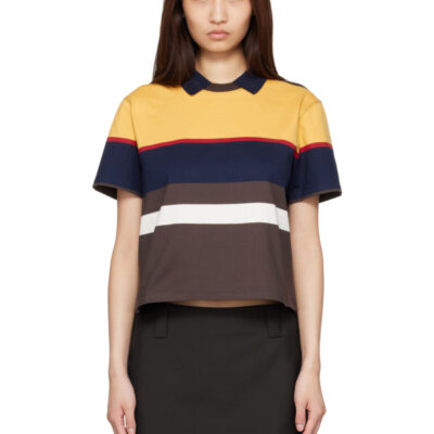 Versace Multicolor Striped Cotton-Jersey Polo