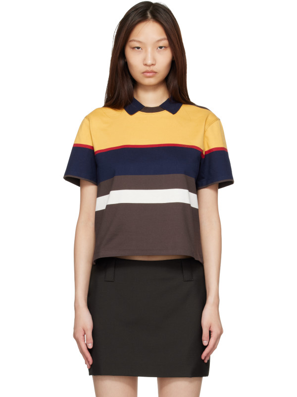 Versace Multicolor Striped Cotton-Jersey Polo
