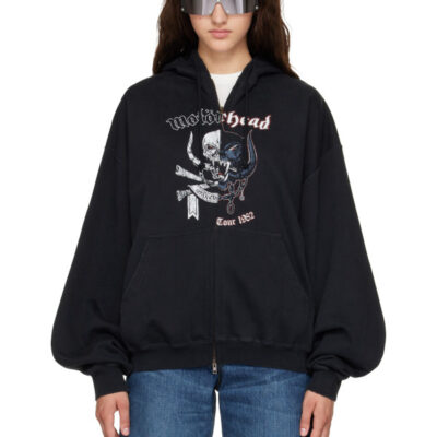 Vetements Black Motörhead Edition Zip Up Hoodie