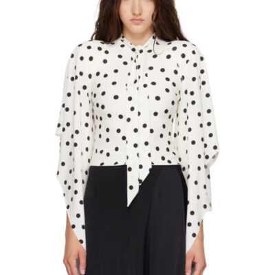 Vetements White Round Shoulder Blouse