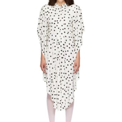 Vetements White Round Shoulder Midi Dress
