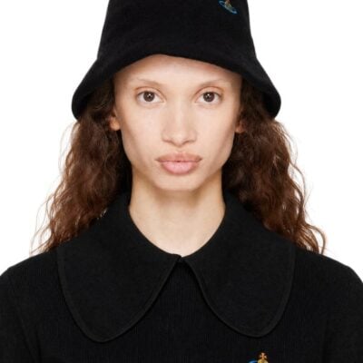 Vivienne Westwood Black Basque Cloche Hat