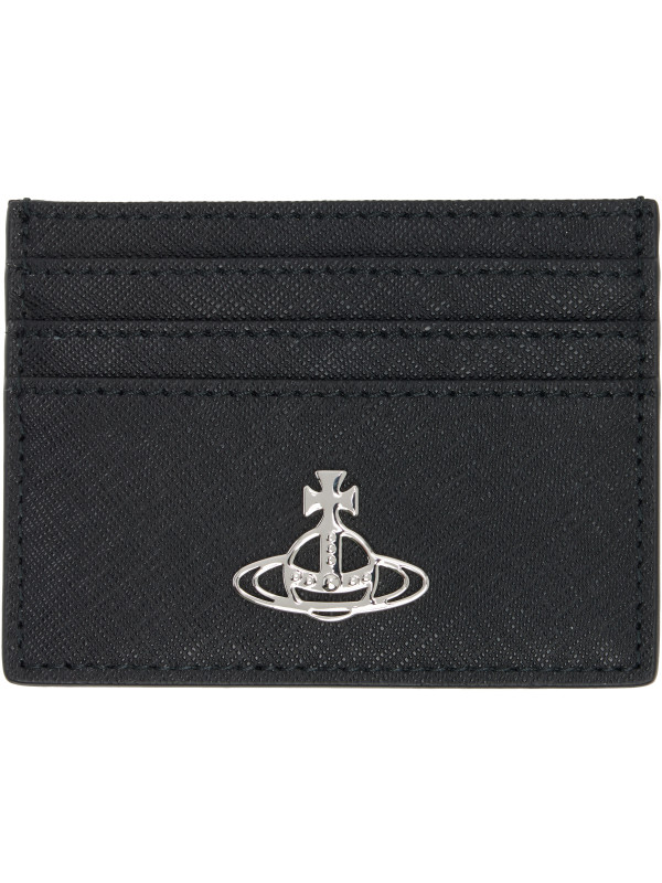 Vivienne Westwood Black Orb Flat Card Holder