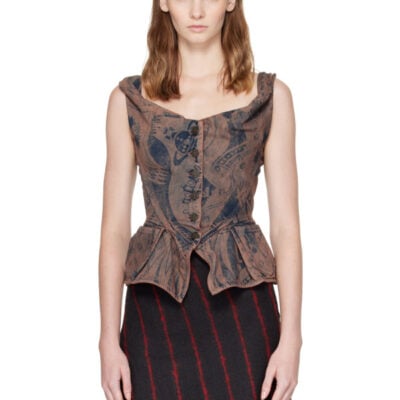 Vivienne Westwood Blue & Brown Monday Denim Vest
