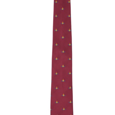 Vivienne Westwood Burgundy 8.5cm Orb Tie