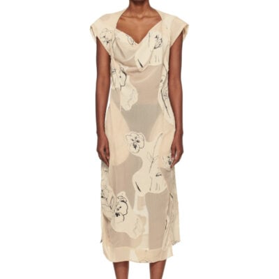 Vivienne Westwood Off-White Printed Veil Crepe Ionian Midi Dress