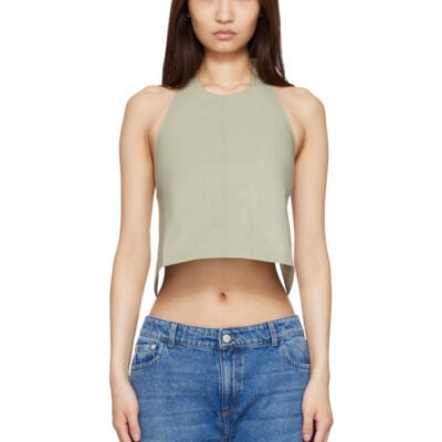 Wardrobenyc Taupe Clean Backless Halter Top